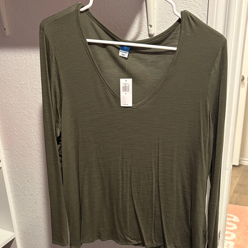 Old Navy Deep Olive Long Sleeve Top